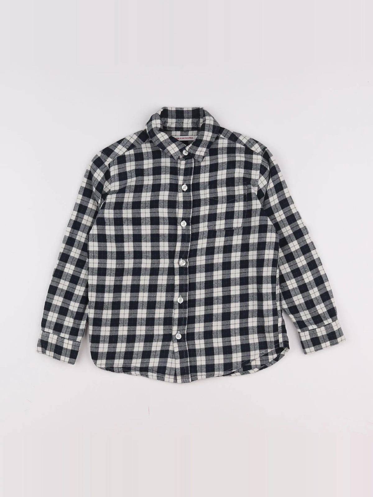 Monoprix - chemise blanc, noir - 4 ans