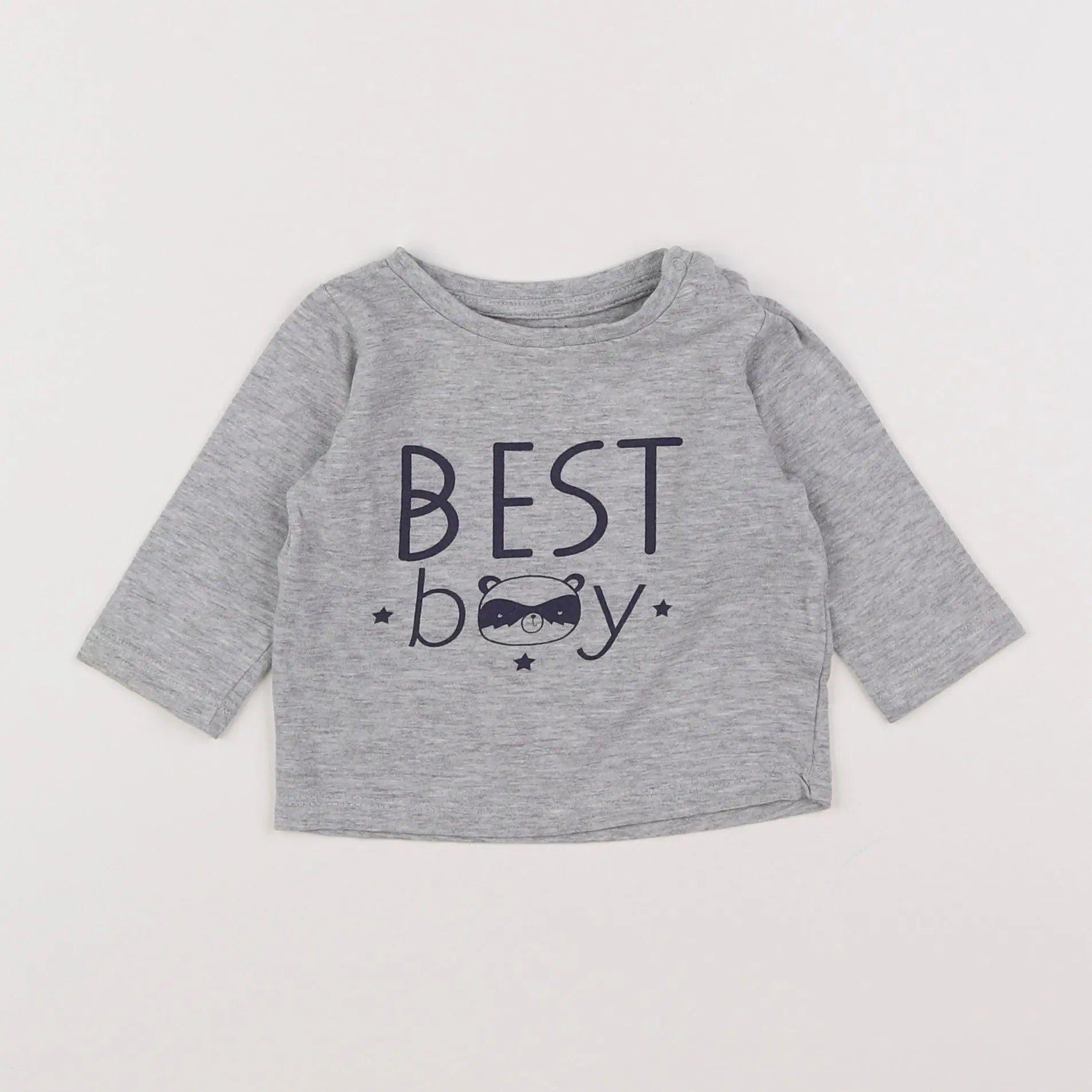 Vertbaudet - tee-shirt gris - 3 mois