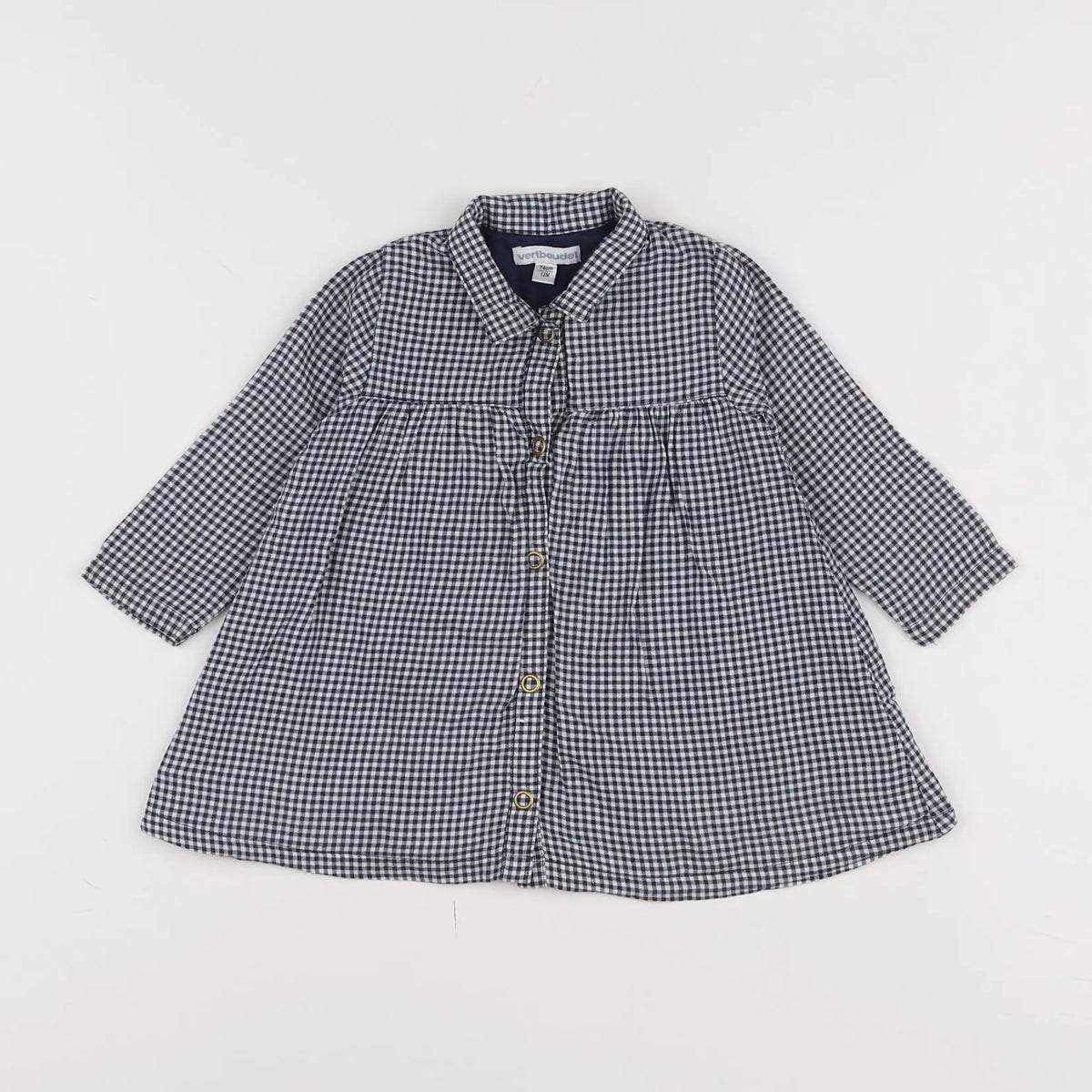Vertbaudet - robe blanc, bleu - 12 mois