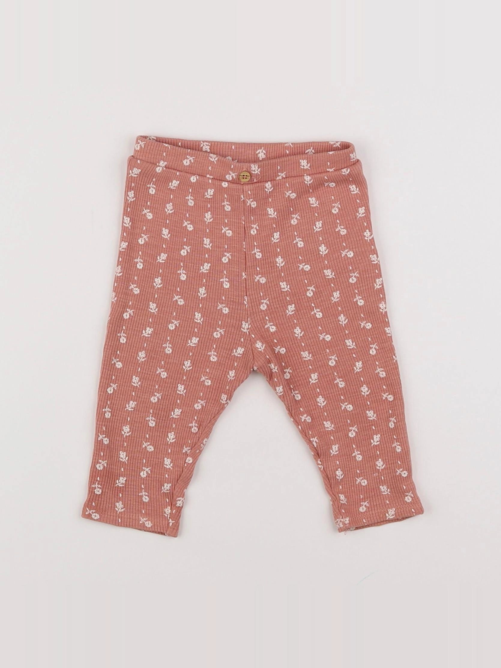 Vertbaudet - legging rose - 3/6 mois