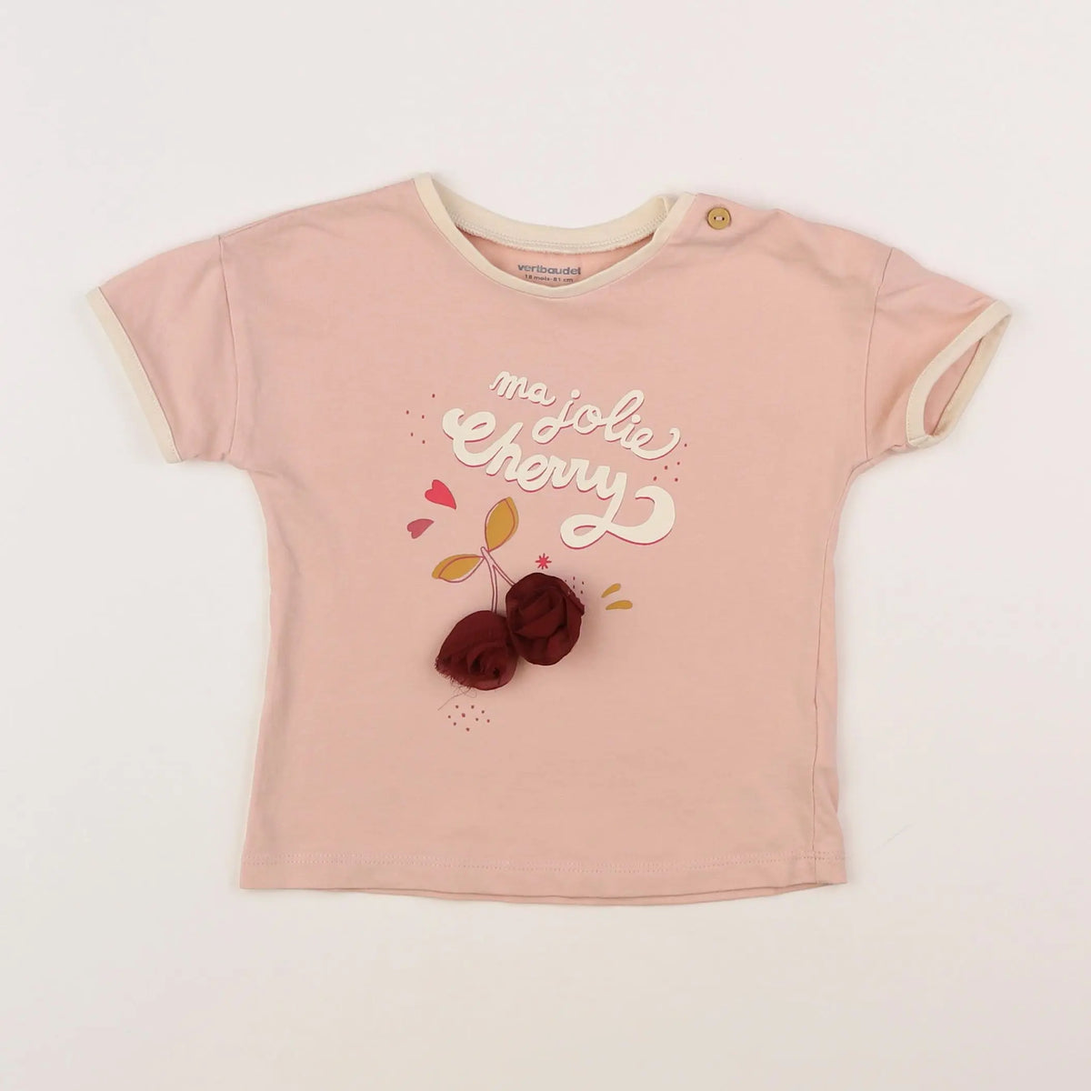 Vertbaudet - tee-shirt rose - 18 mois