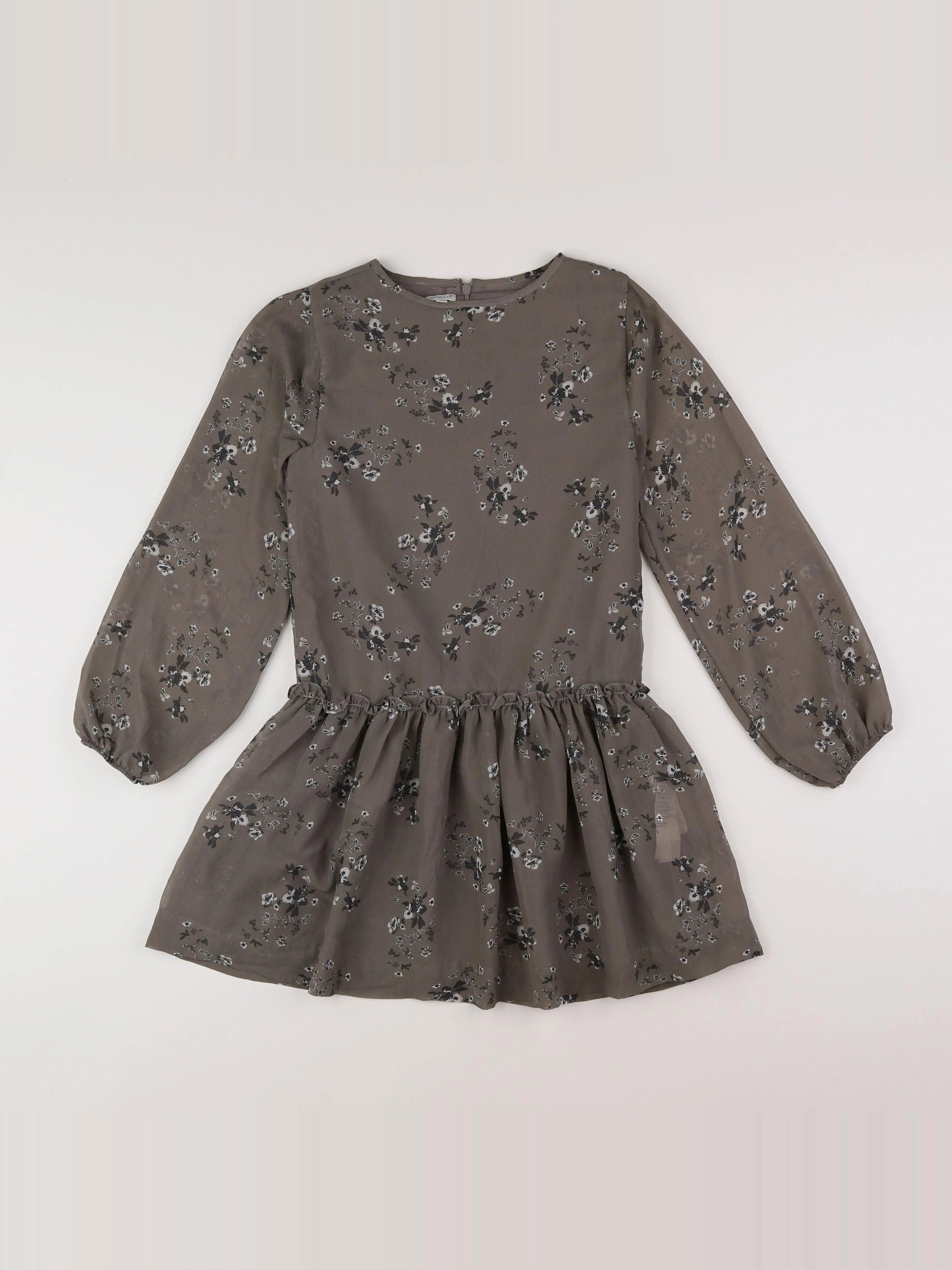 Gocco - robe taupe - 9/10 ans