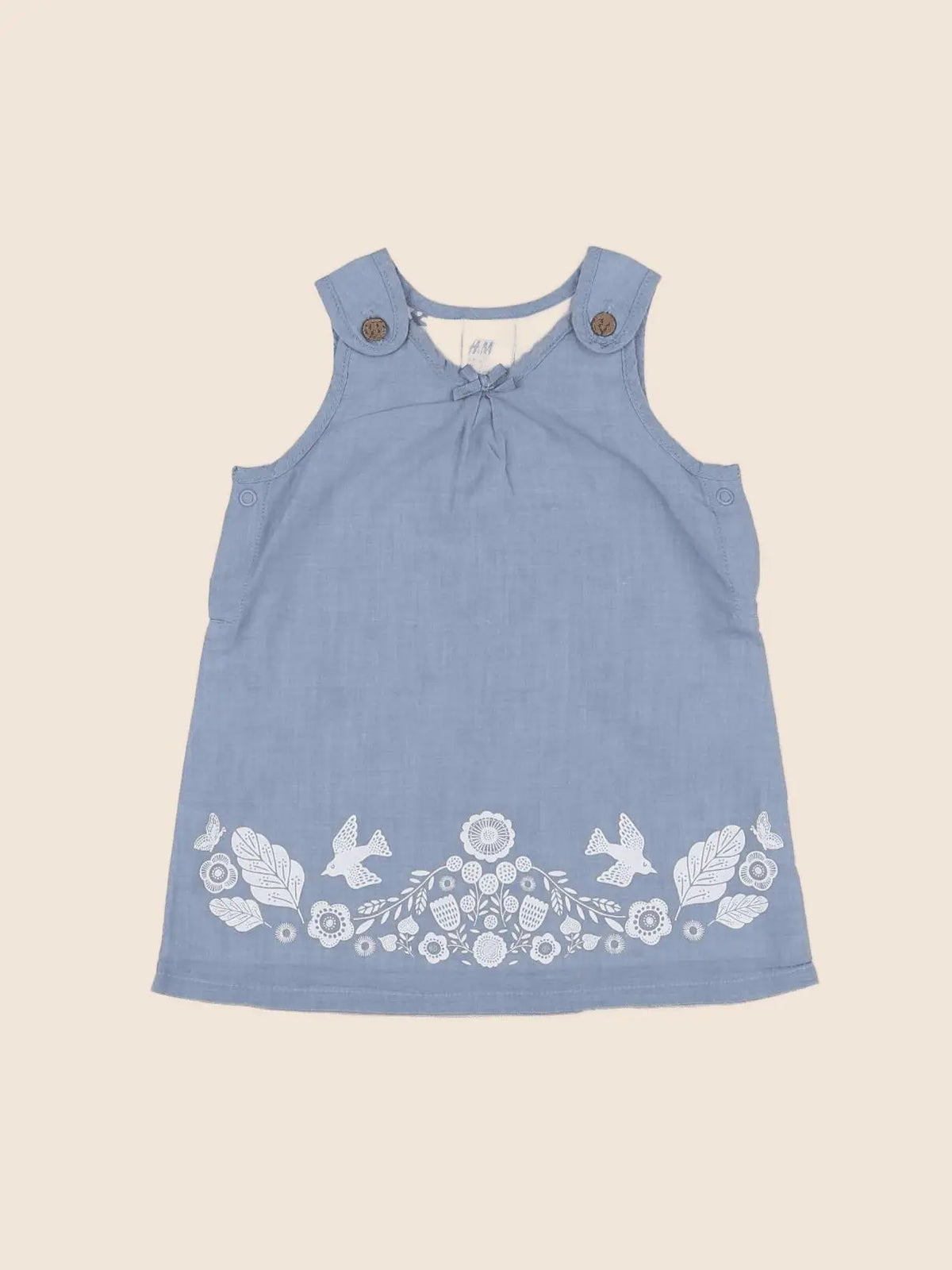 H&M - robe bleu - 3 mois