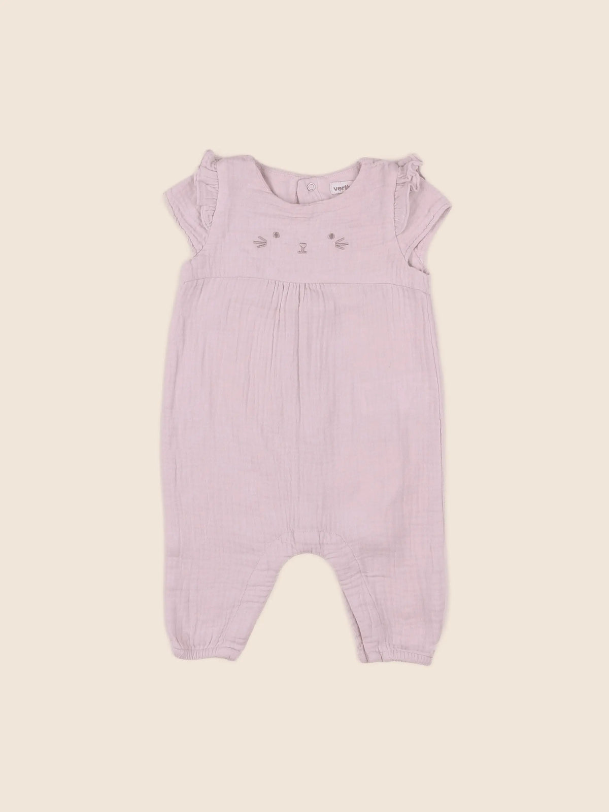 Vertbaudet - combinaison violet - 3 mois
