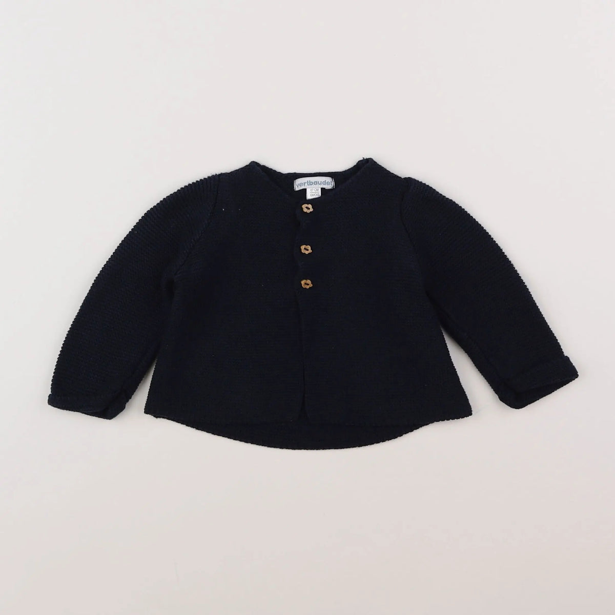 Vertbaudet - gilet bleu - 6 mois