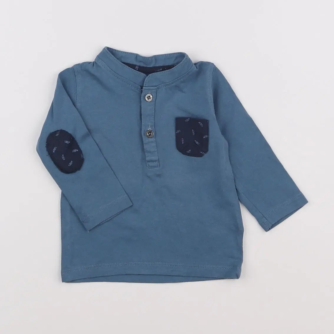Vertbaudet - tee-shirt bleu - 6 mois