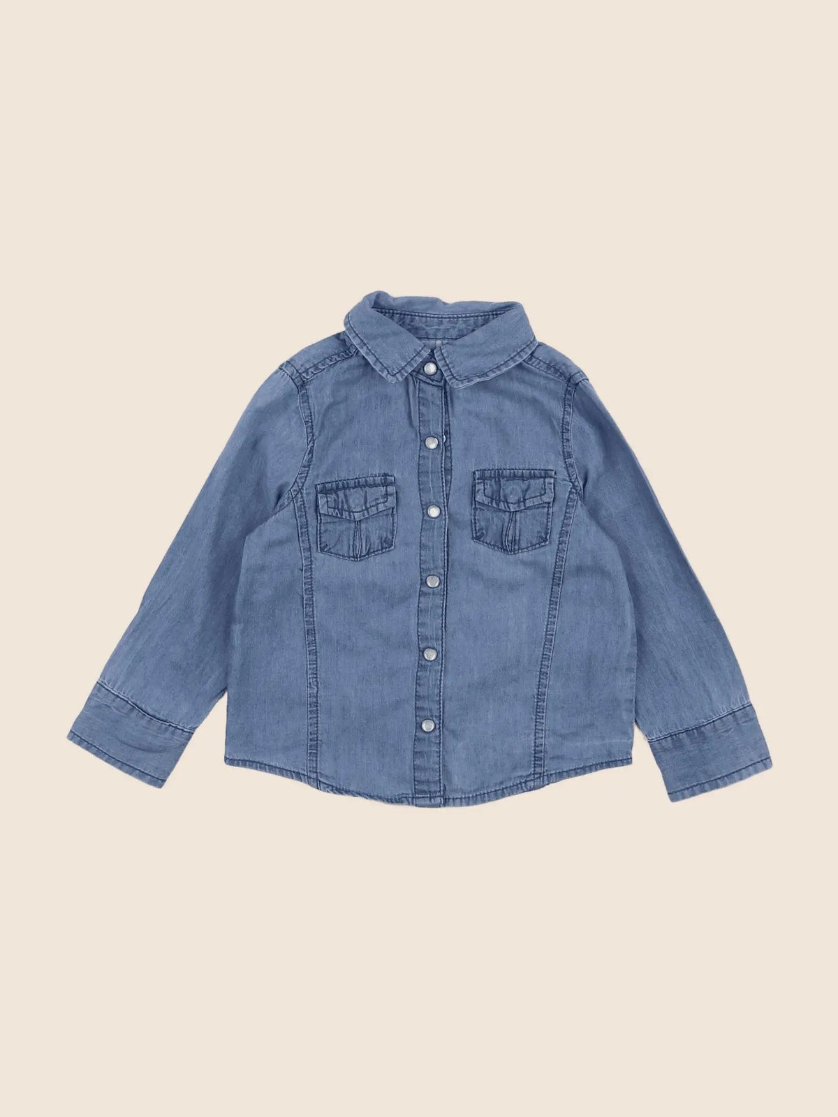 Vertbaudet - chemise bleu - 2 ans