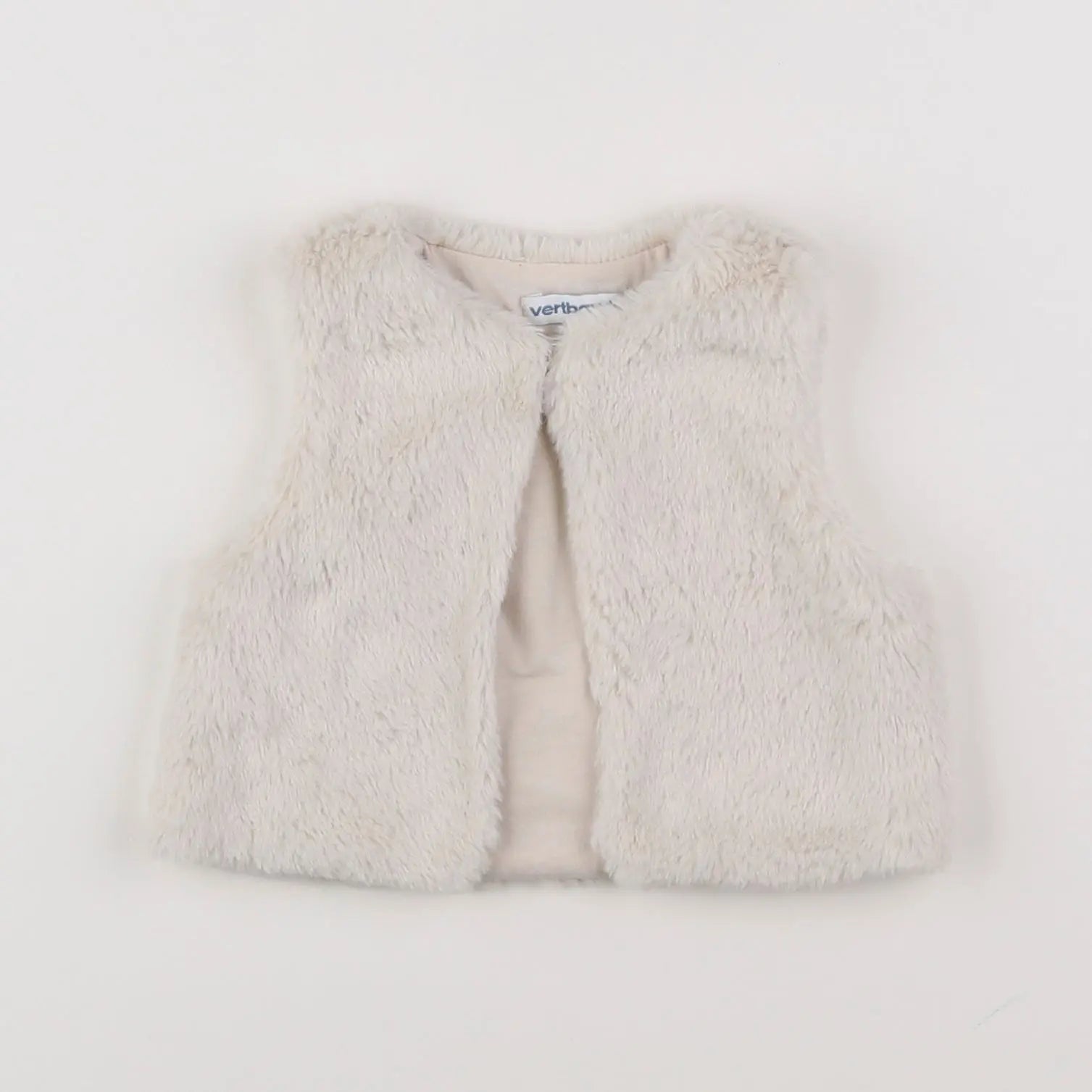 Vertbaudet - gilet beige - 6 mois