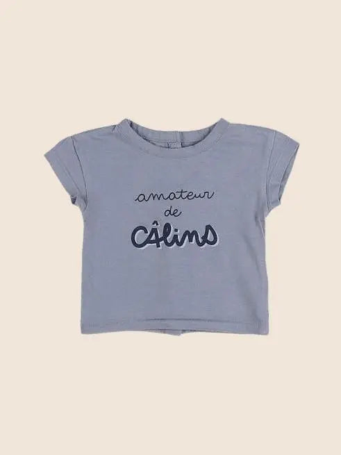 Vertbaudet - tee-shirt bleu - 3 mois