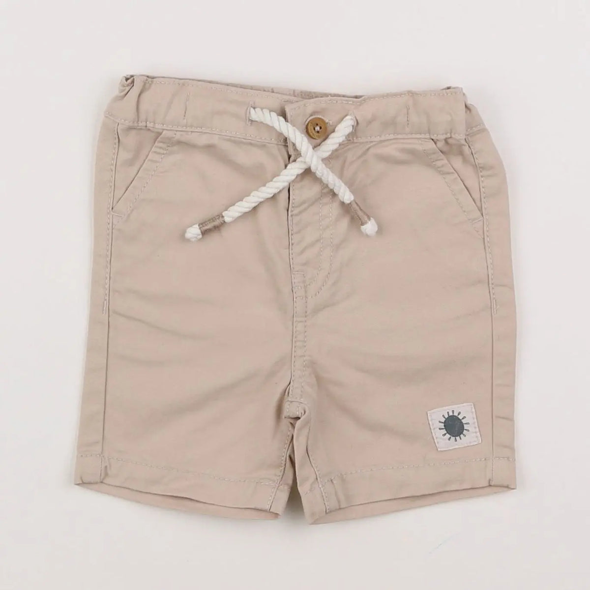 Vertbaudet - short beige - 6 mois