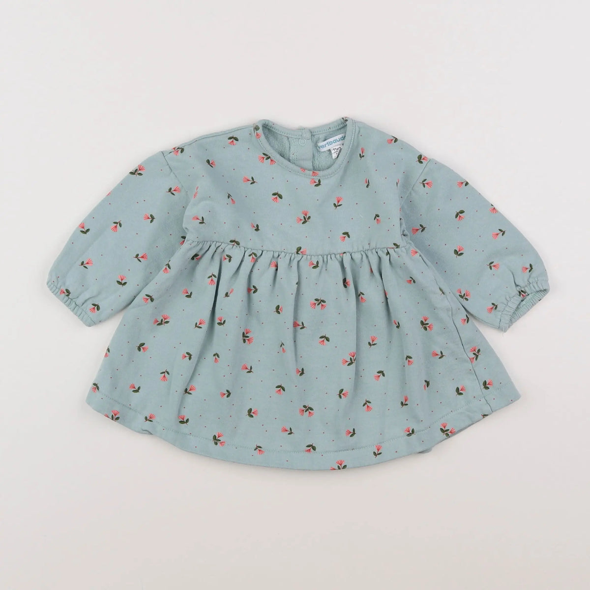 Vertbaudet - robe vert - 9 mois