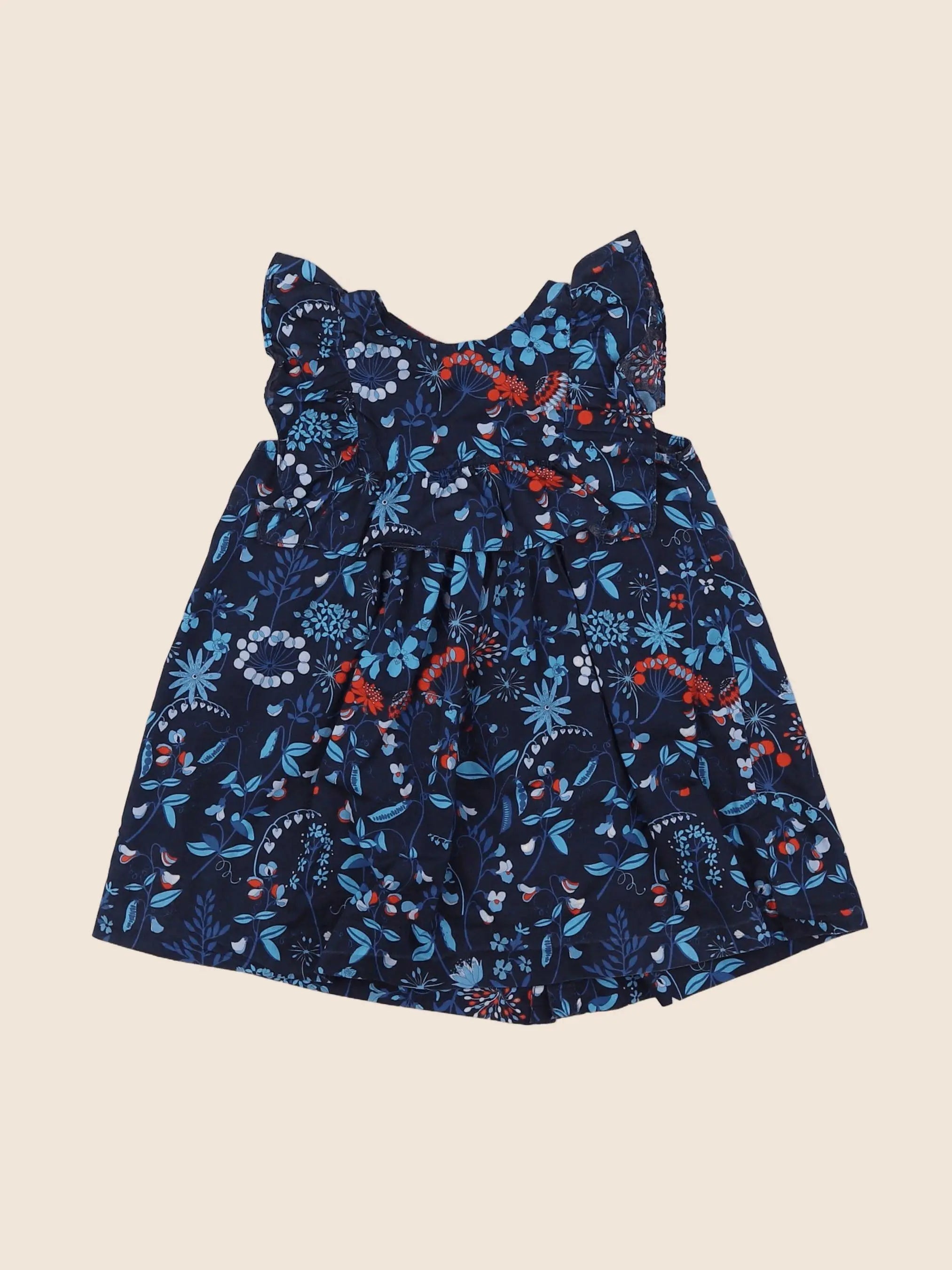 Jacadi - robe bleu - 12 mois