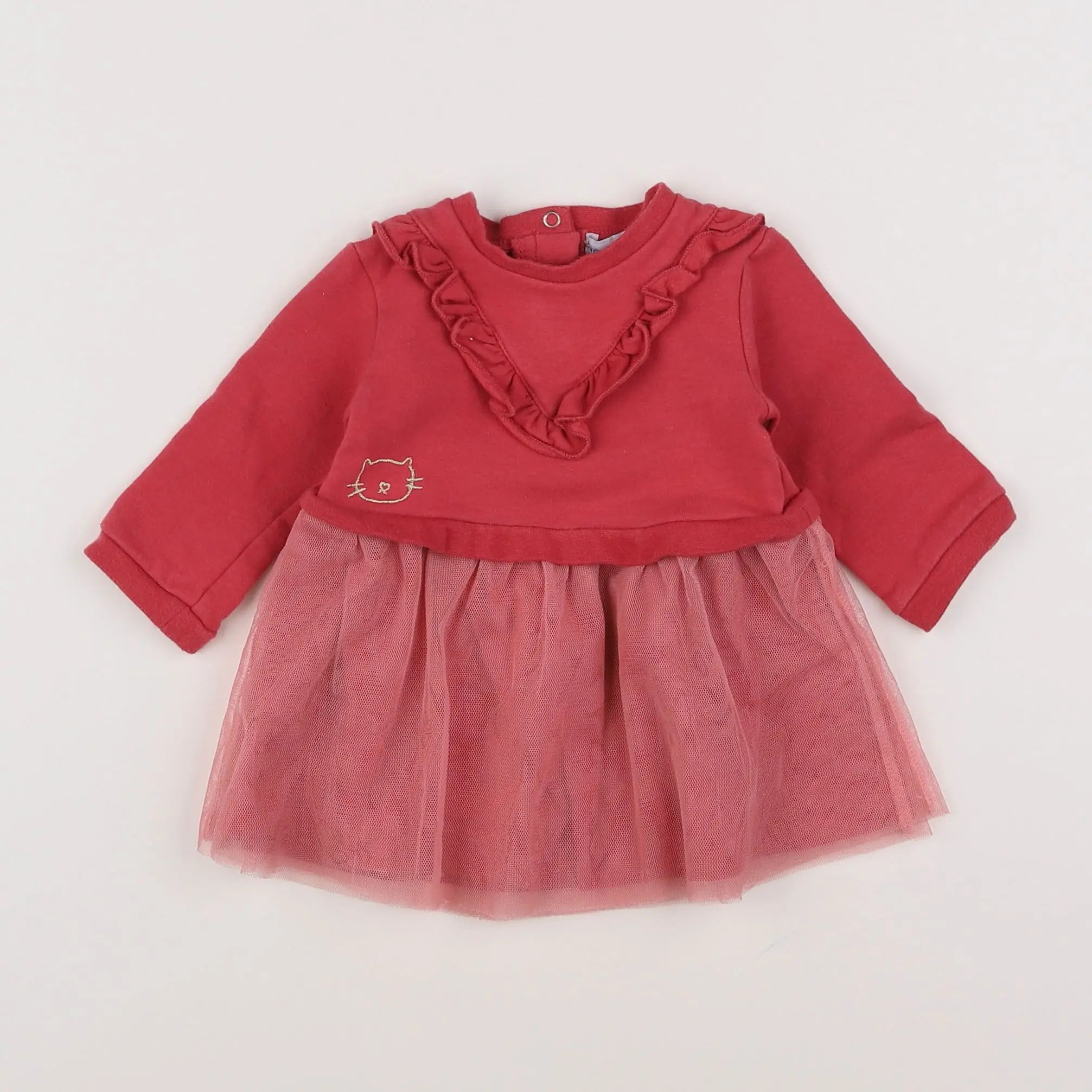Vertbaudet - robe rose - 3 mois