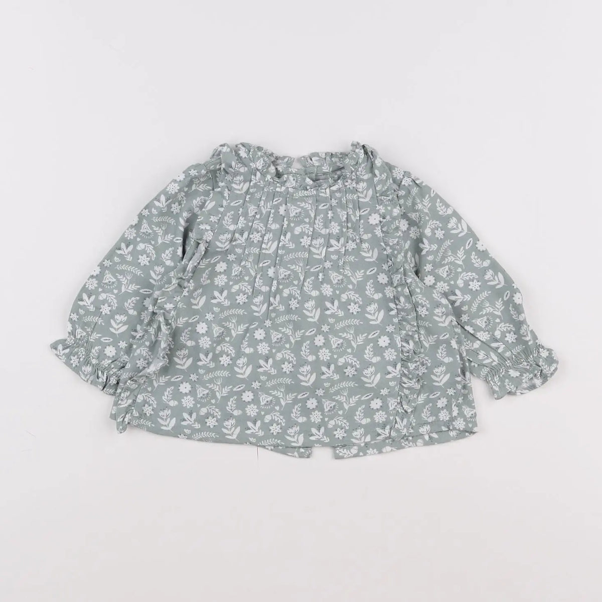 Vertbaudet - blouse vert - 6 mois