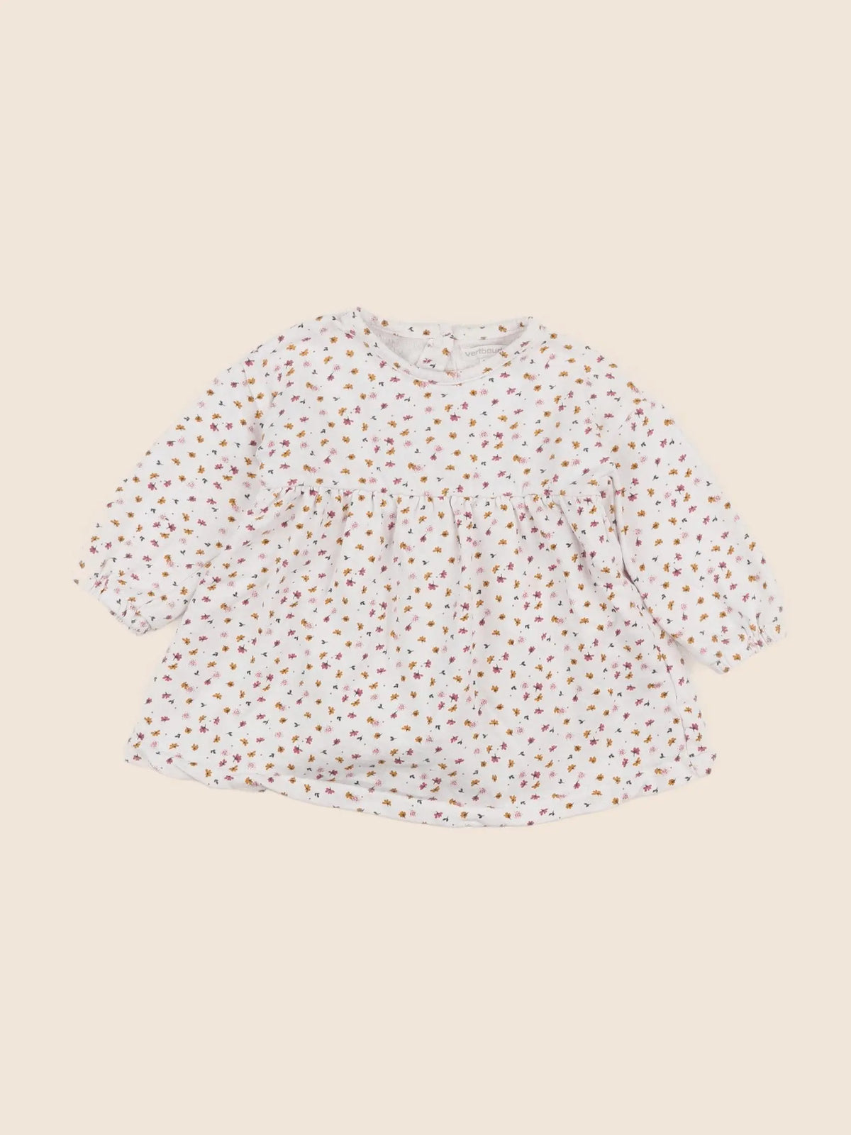 Vertbaudet - robe beige - 18 mois