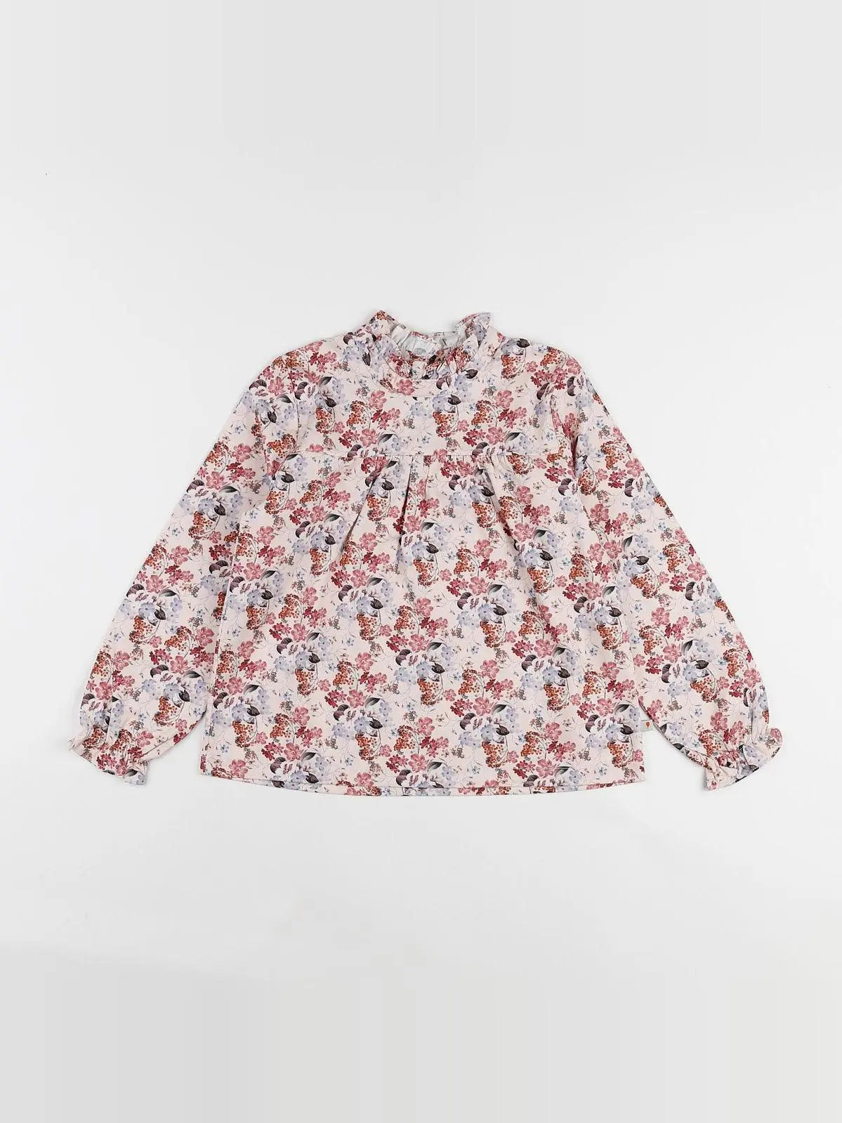 Blouse multicolore fleurs nude