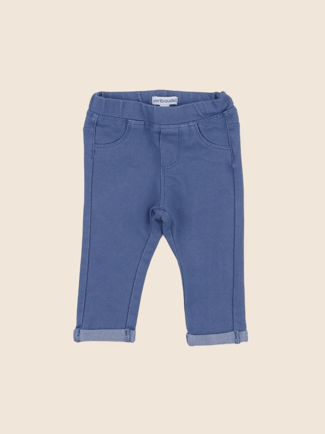 Vertbaudet - jegging bleu - 6 mois