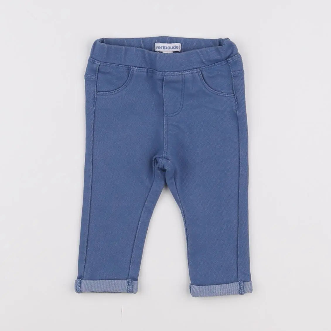 Vertbaudet - jegging bleu - 6 mois