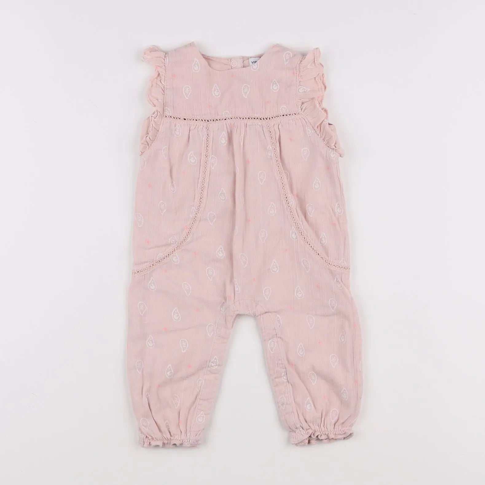 Vertbaudet - combinaison rose - 6 mois