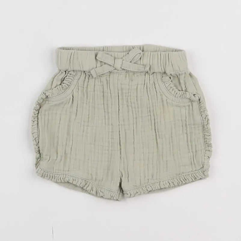 Vertbaudet - short vert - 3 mois