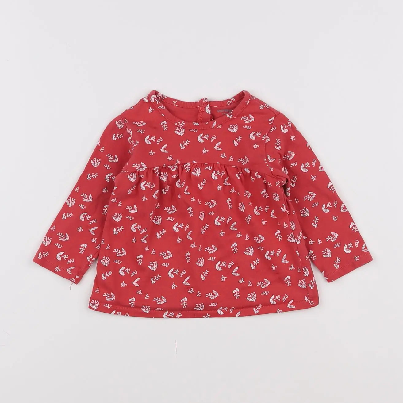 Vertbaudet - tee-shirt rouge - 3 mois
