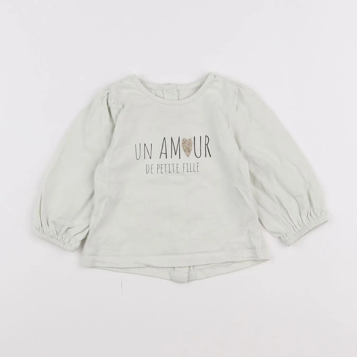 Vertbaudet - tee-shirt or, vert - 9 mois