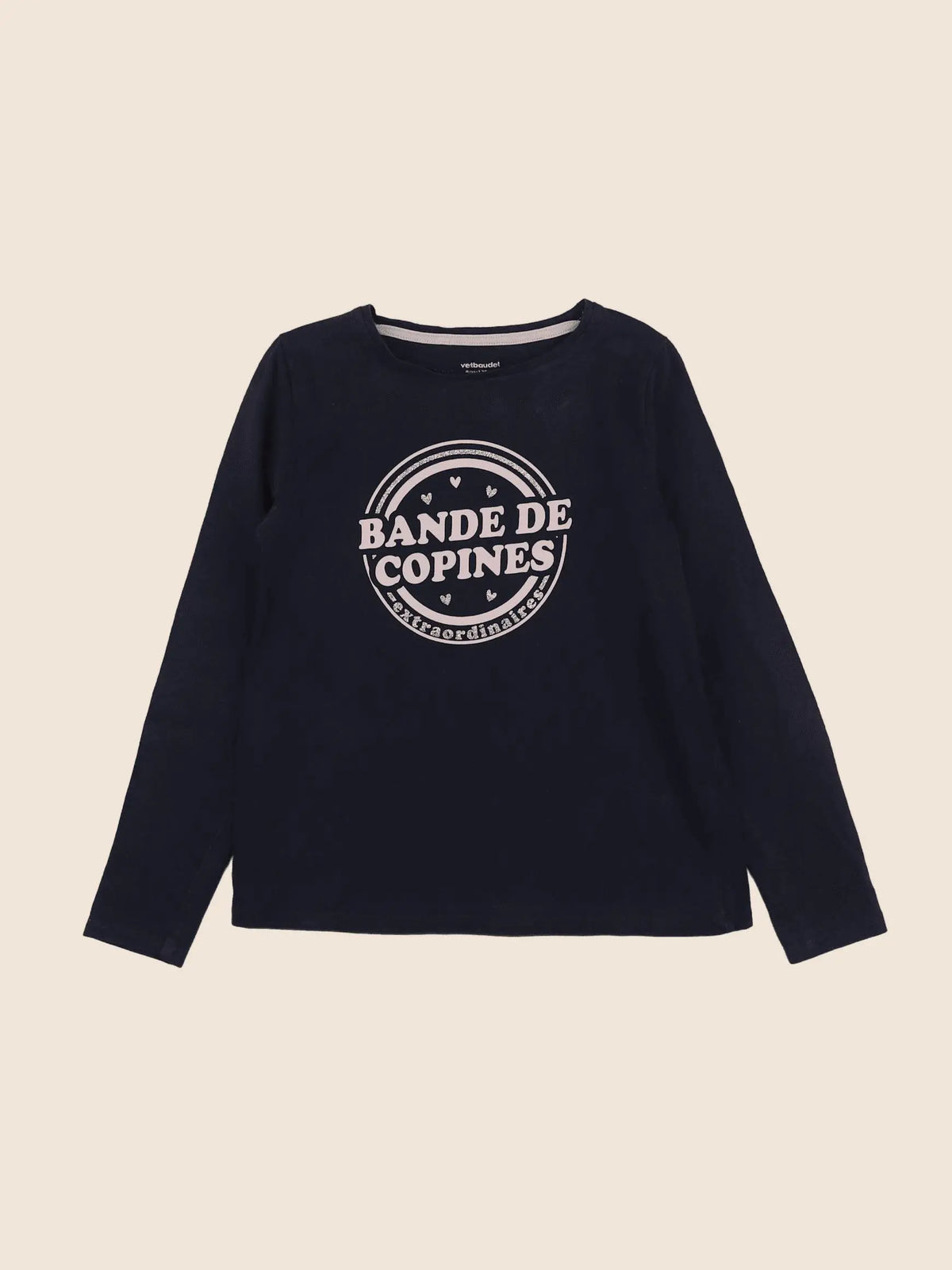 Vertbaudet - tee-shirt bleu, or - 8 ans