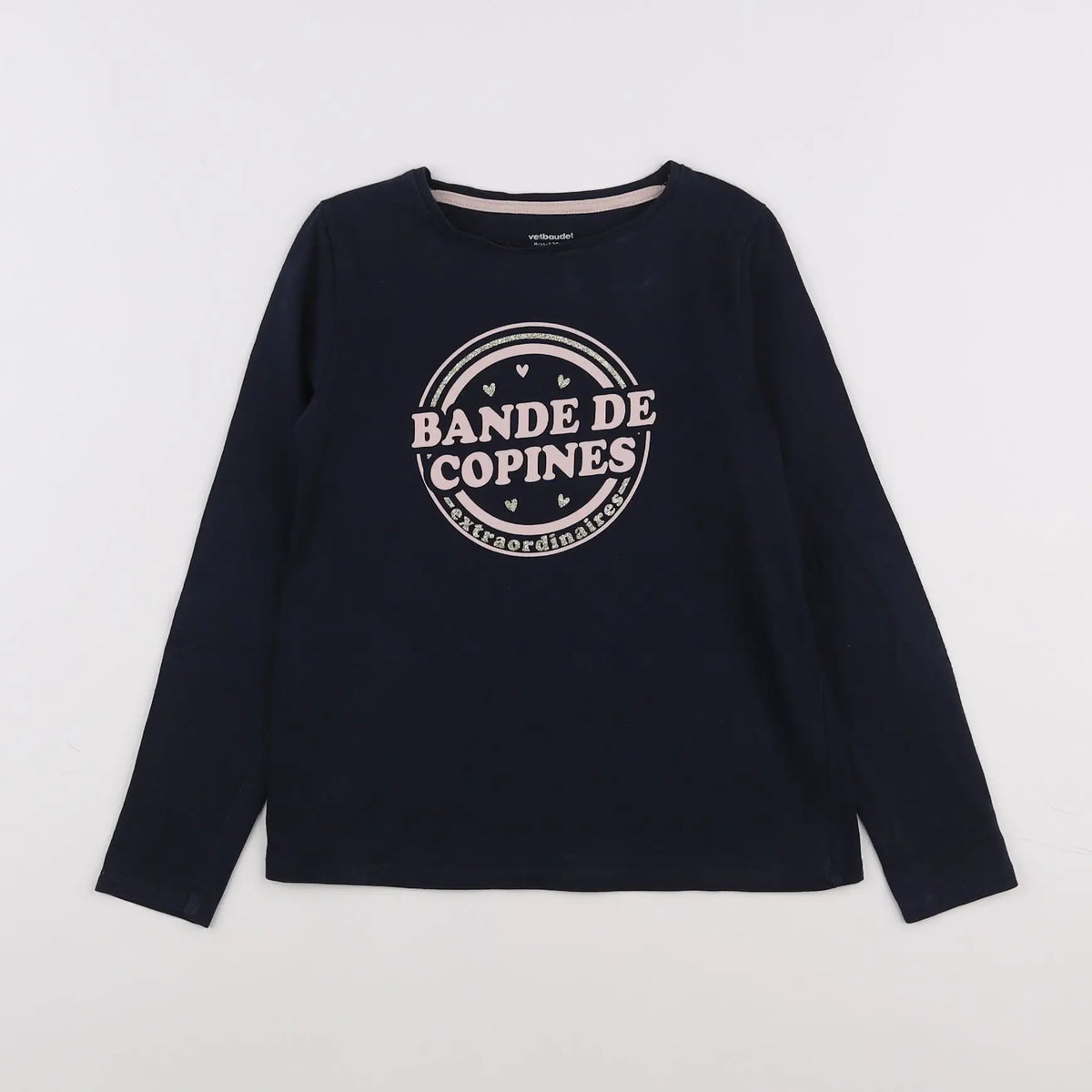 Vertbaudet - tee-shirt bleu, or - 8 ans