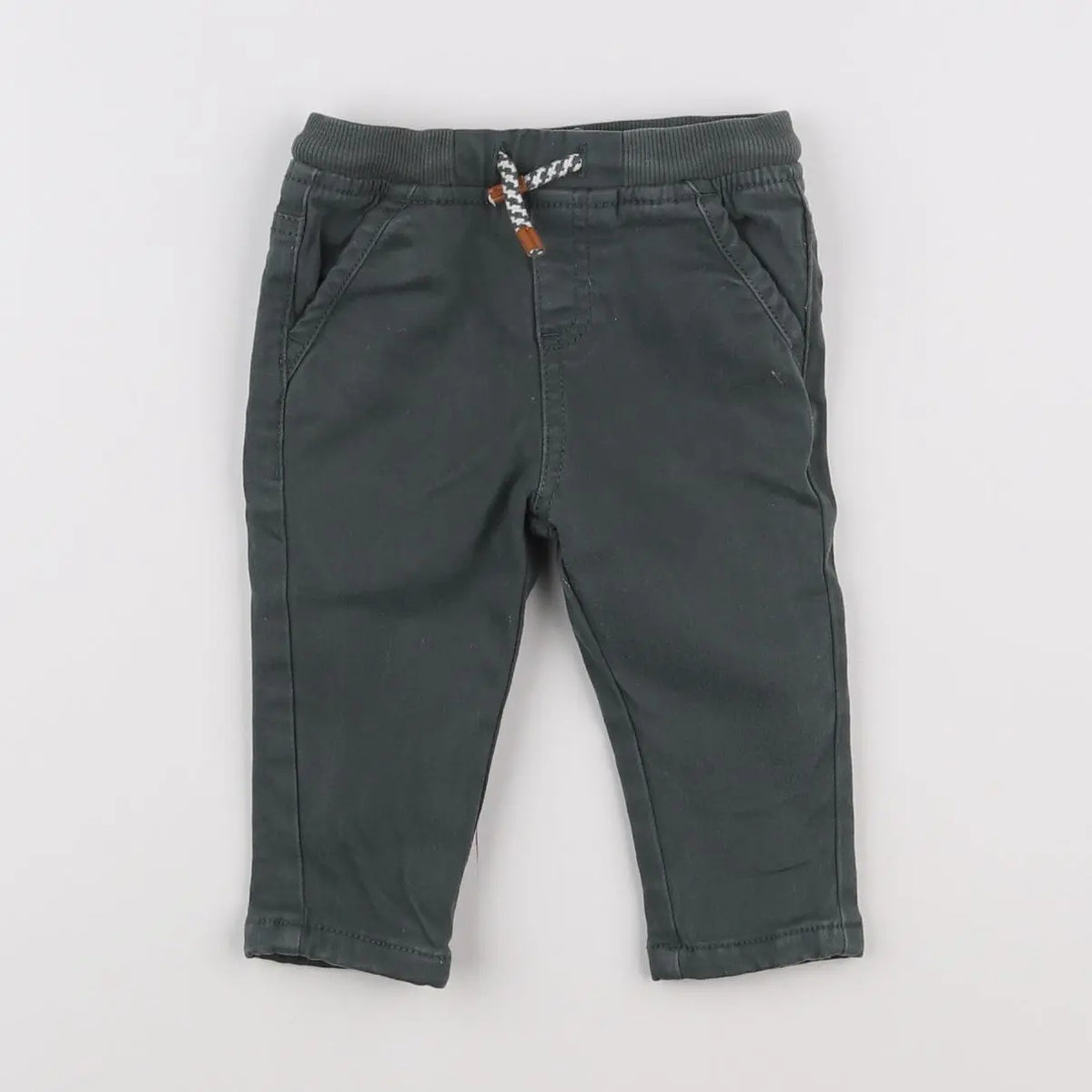 Vertbaudet - pantalon vert - 9 mois