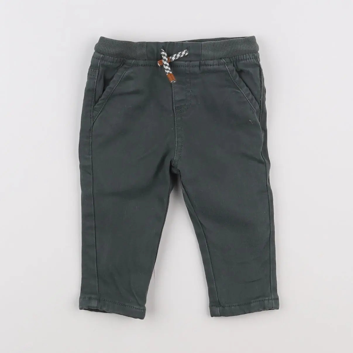 Vertbaudet - pantalon vert - 9 mois