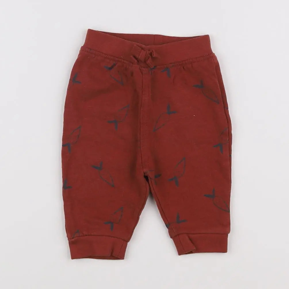 Vertbaudet - jogging rouge - 3 mois