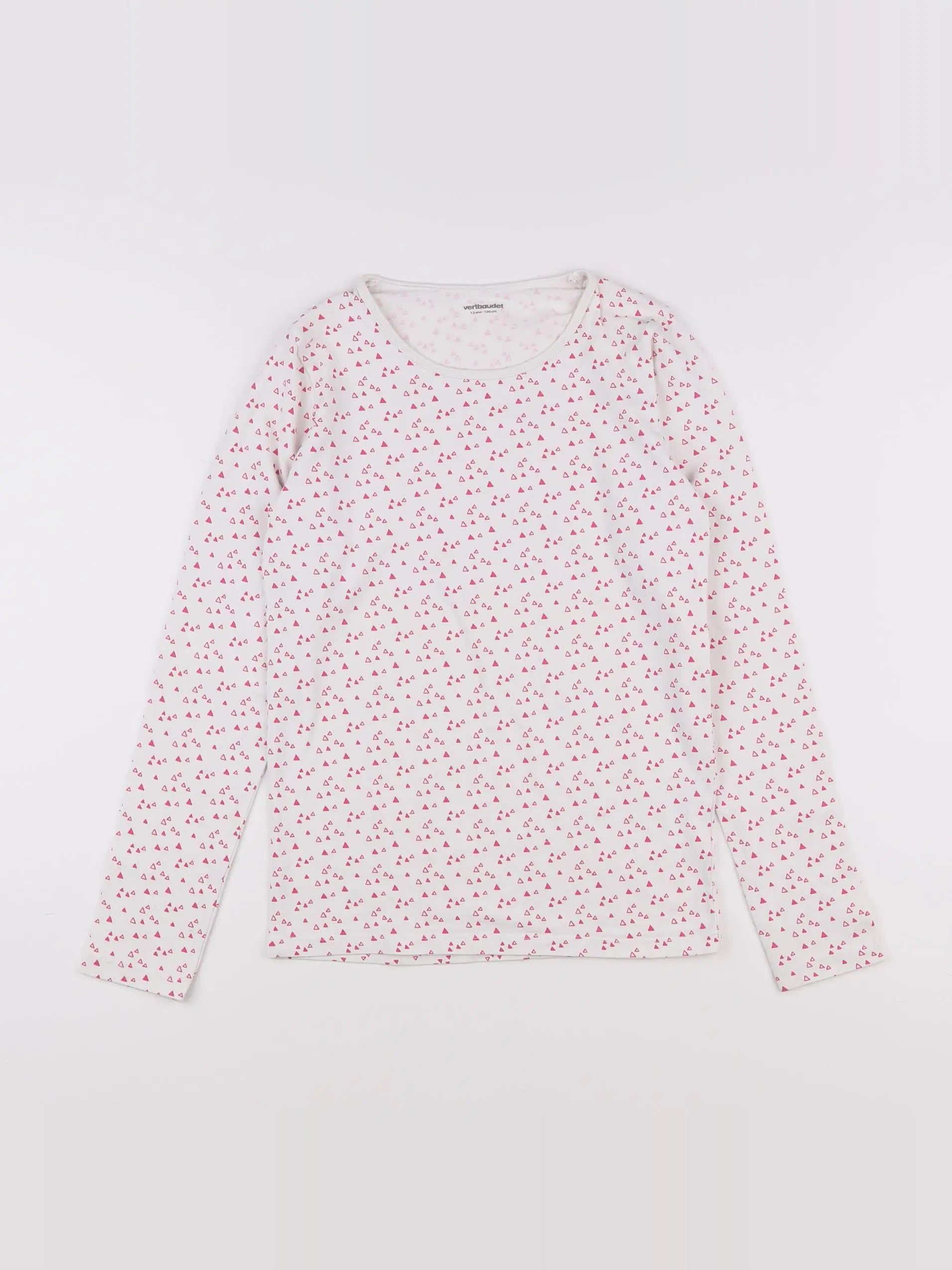 Vertbaudet - maillot de corps blanc, rose - 12 ans