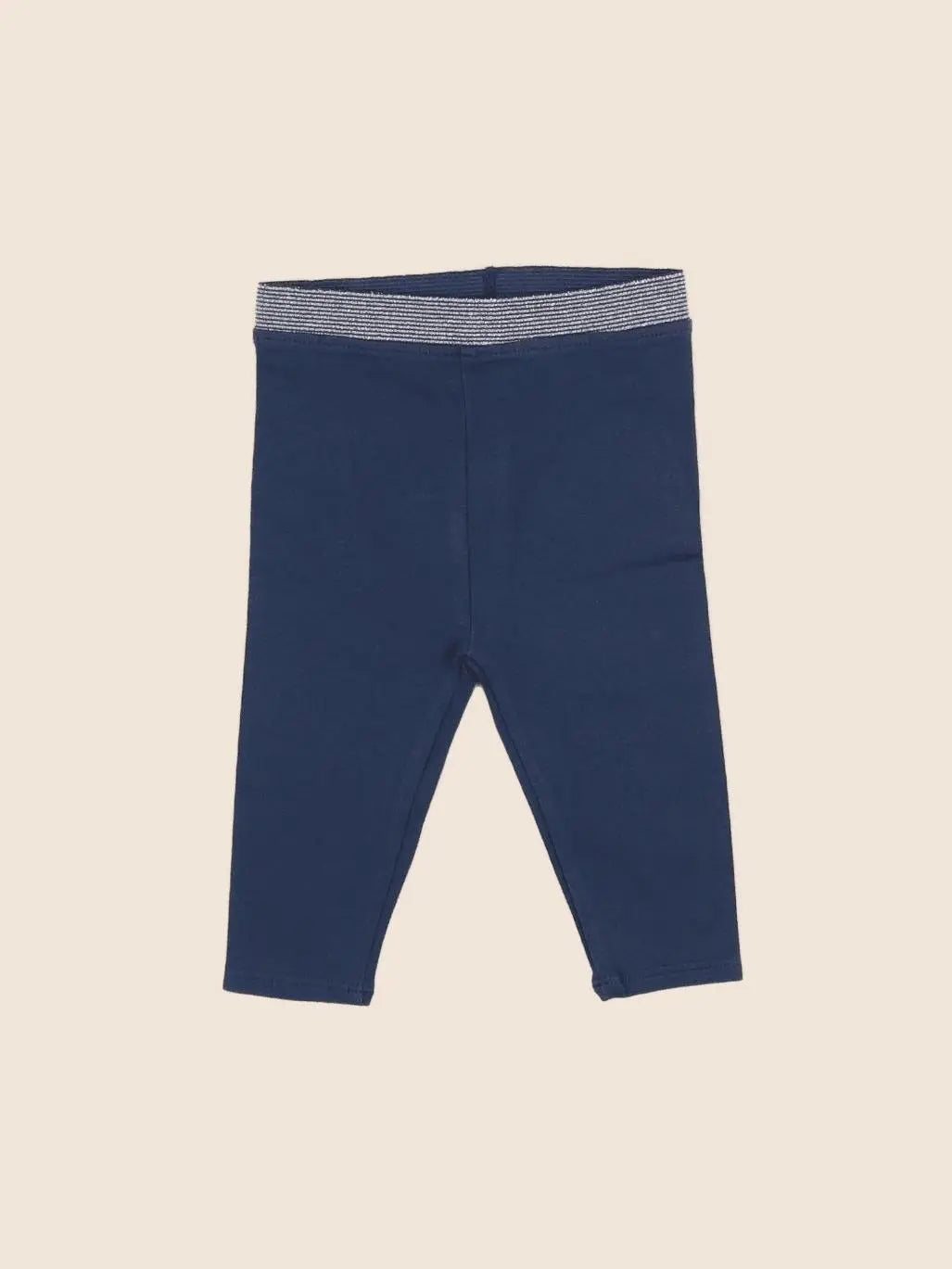 Vertbaudet - legging bleu, argent - 3 mois