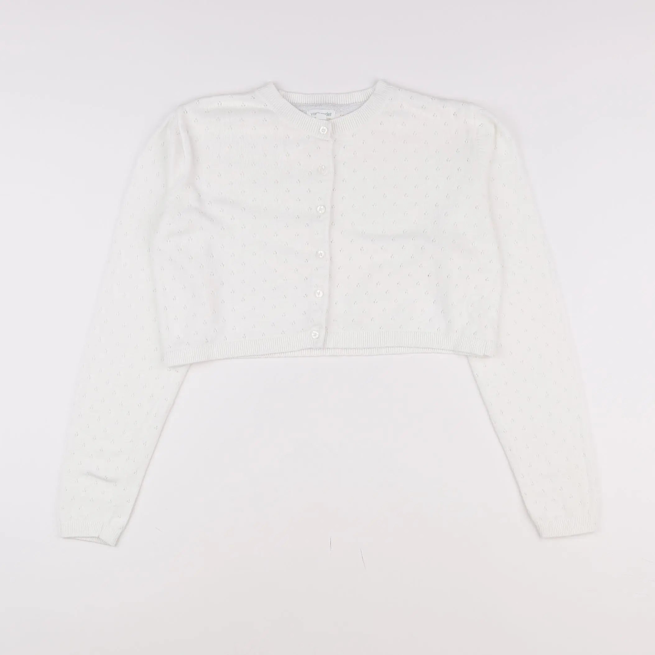 Vertbaudet - gilet blanc - 12 mois