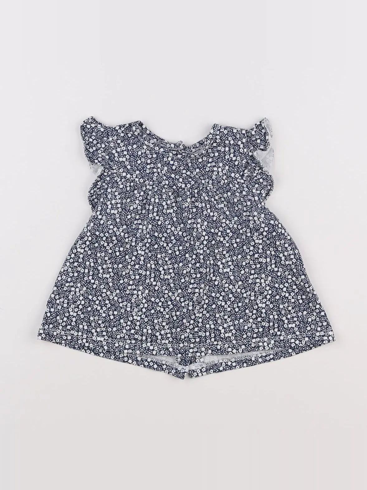 Vertbaudet - tee-shirt bleu, blanc - 12 mois