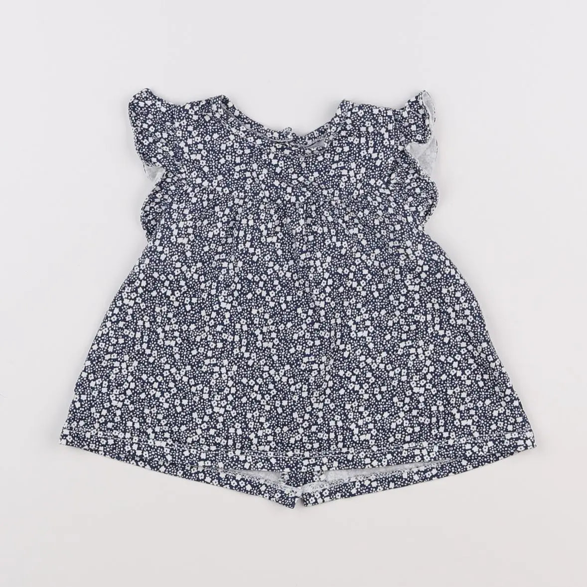 Vertbaudet - tee-shirt bleu, blanc - 12 mois