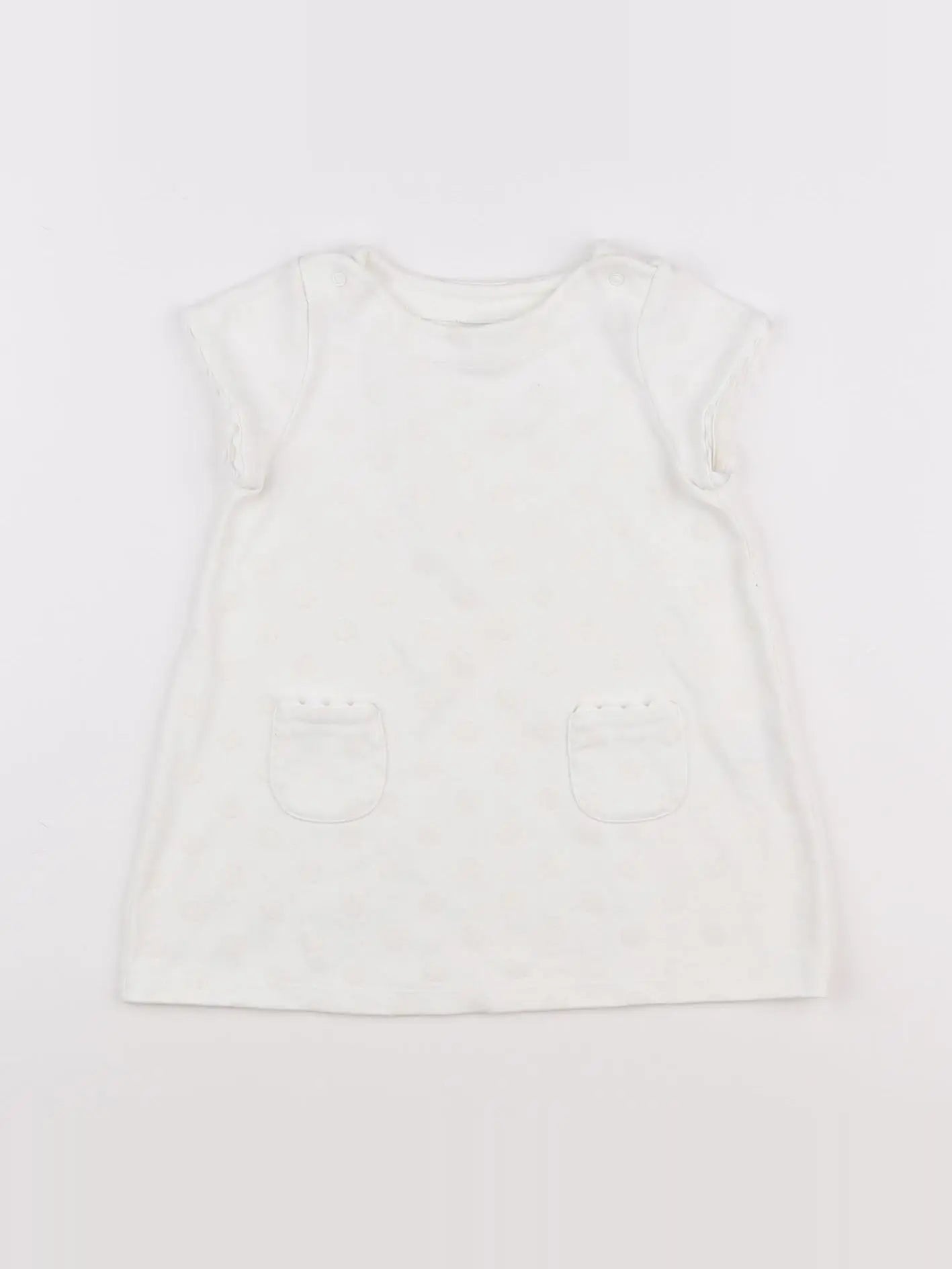 Petit Bateau - robe blanc - 18 mois