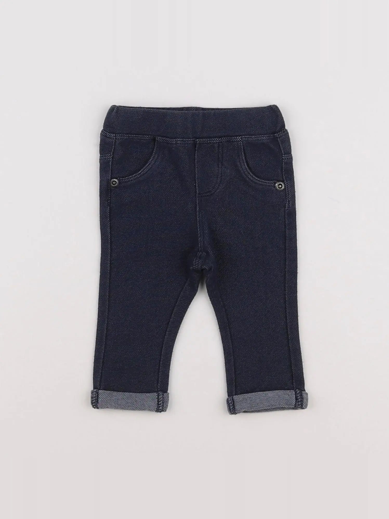 Vertbaudet - jegging bleu - 3 mois