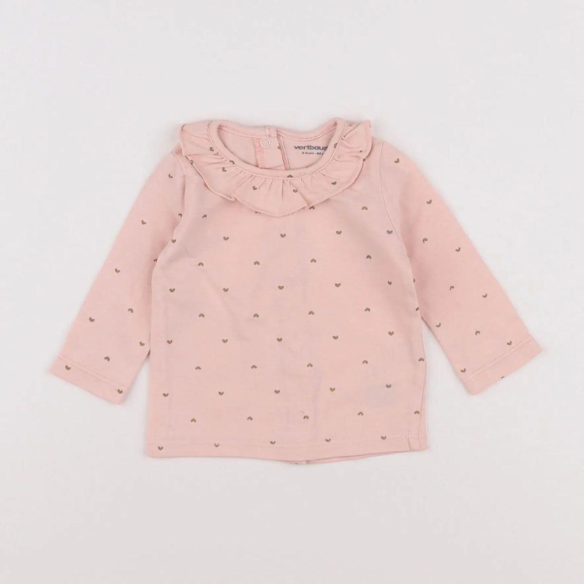 Vertbaudet - tee-shirt rose - 3 mois