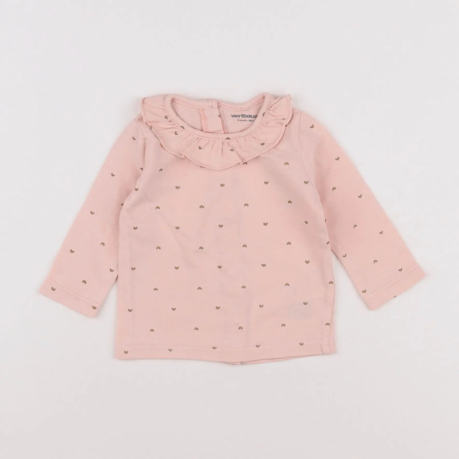 Vertbaudet - tee-shirt rose - 3 mois