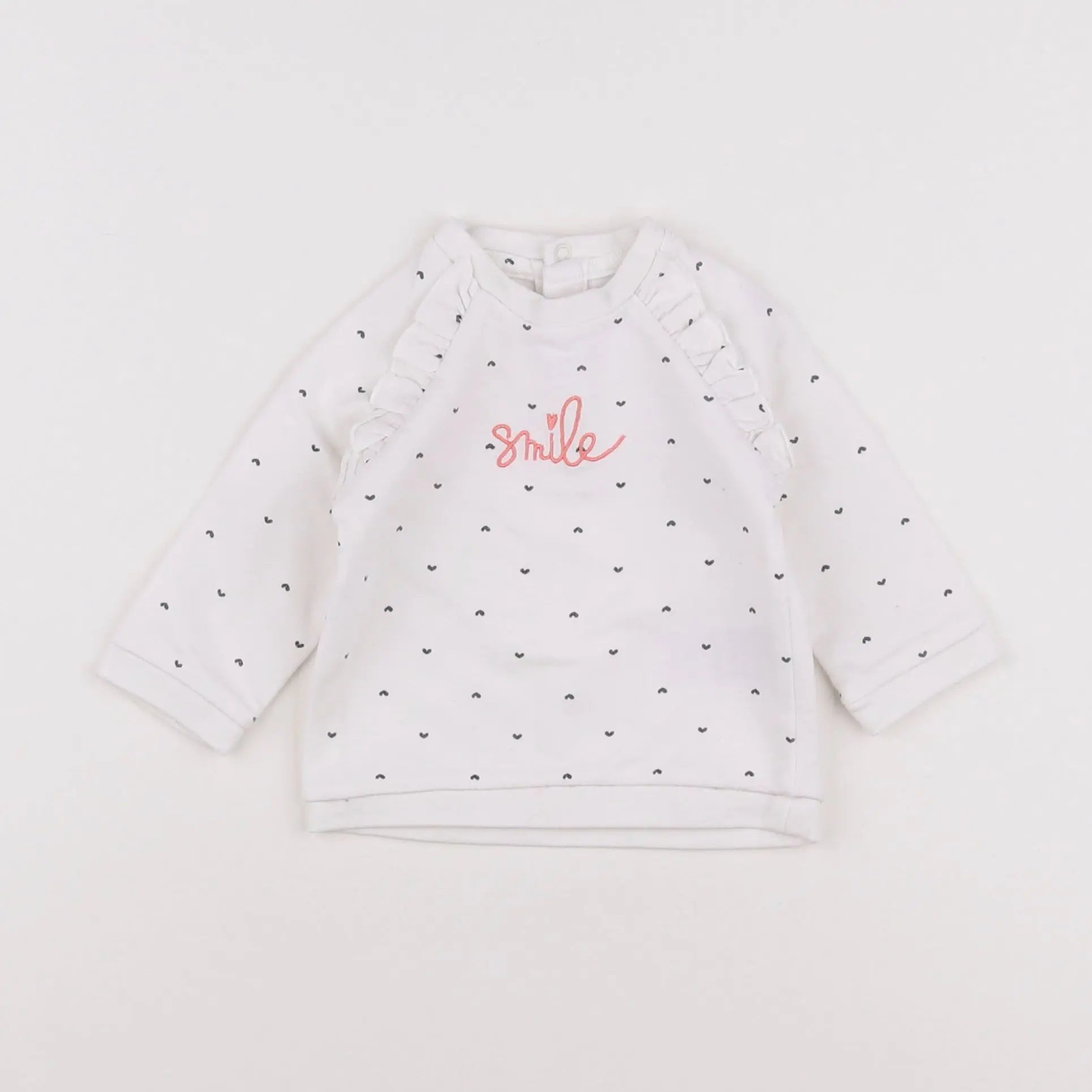 Vertbaudet - sweat blanc - 3 mois