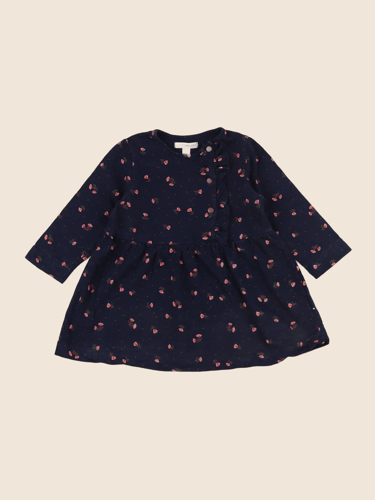 Vertbaudet - robe bleu, rose - 18 mois