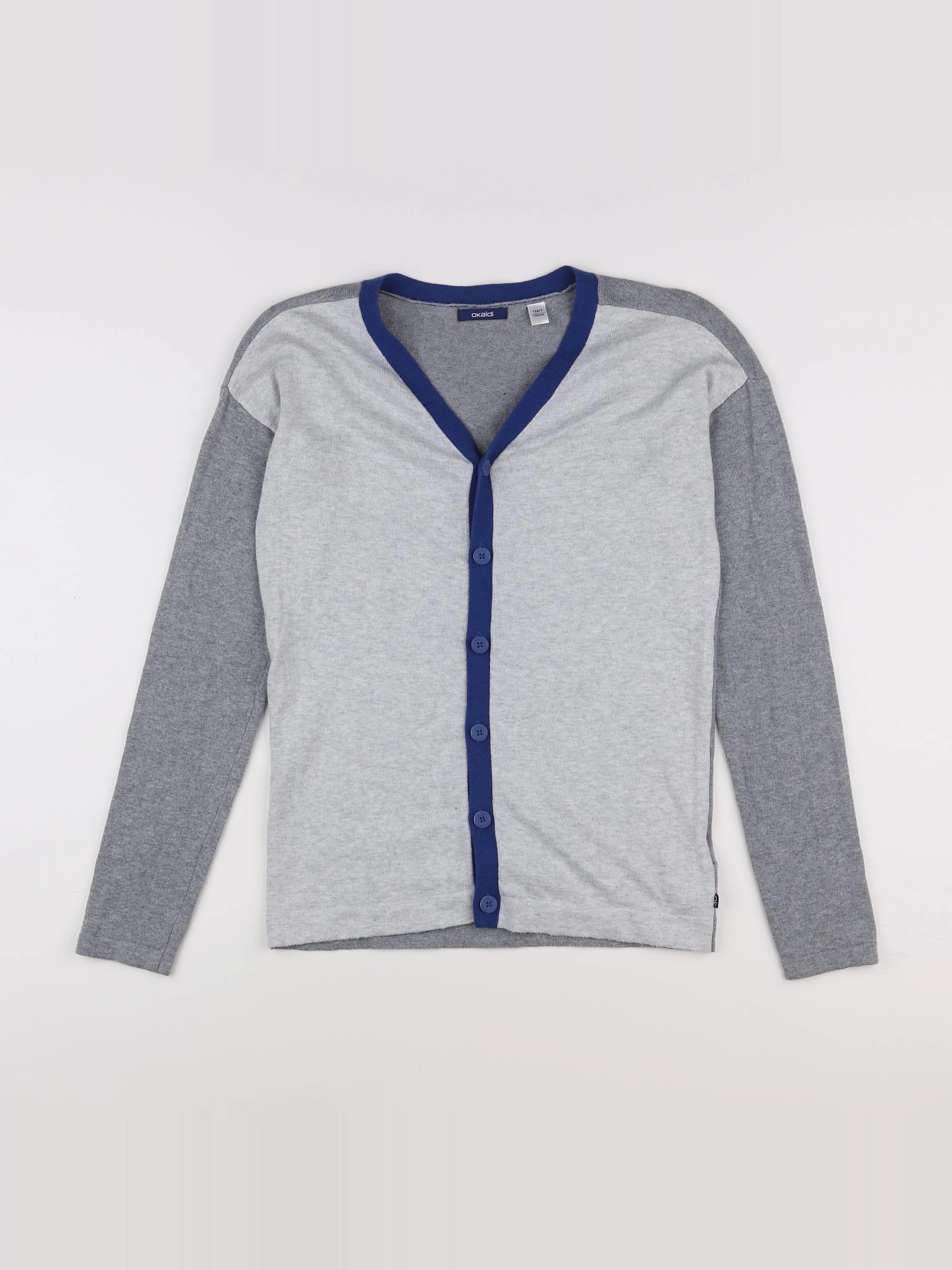 Okaidi - gilet gris - 12 ans