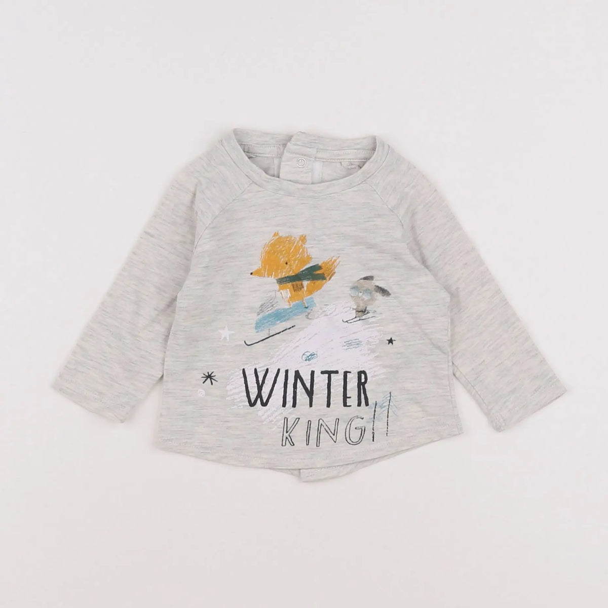Vertbaudet - tee-shirt gris - 3 mois