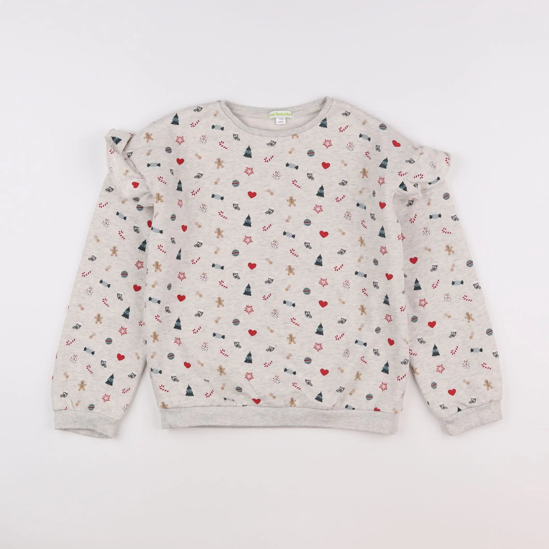 Vertbaudet - sweat multicolore - 10 ans