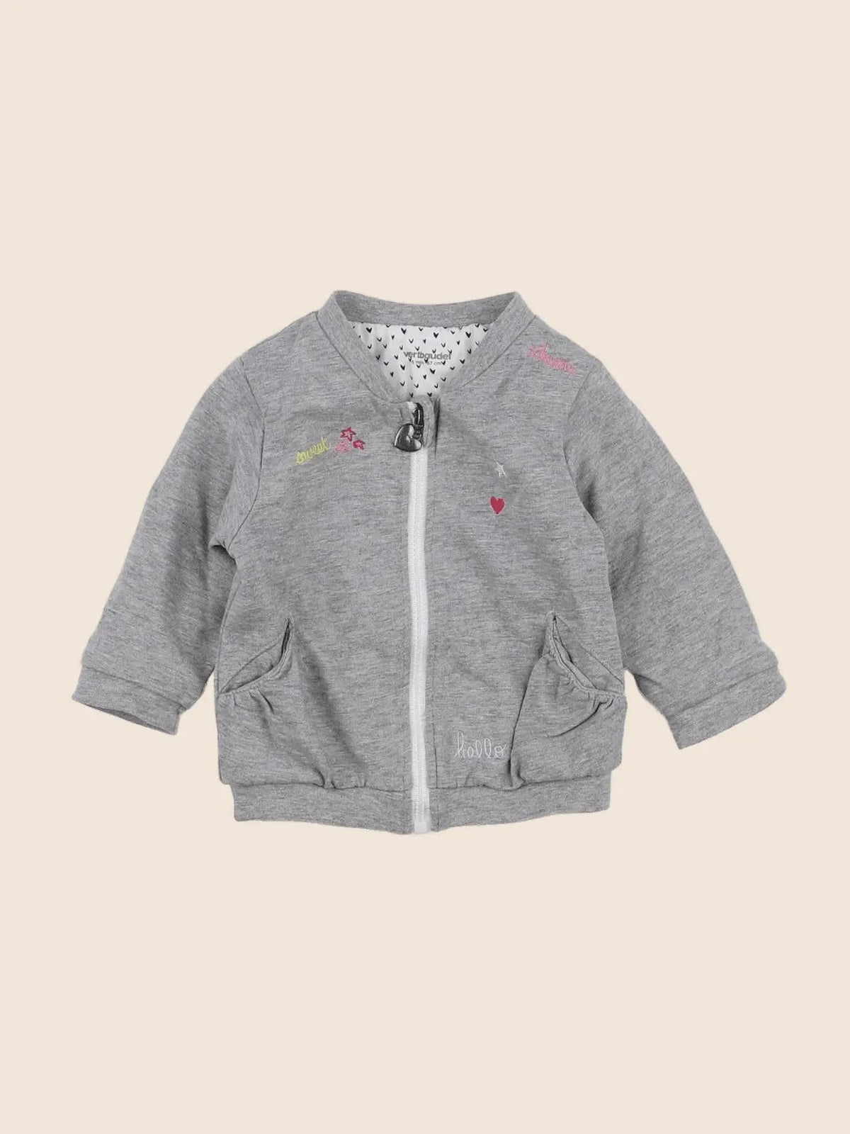 Vertbaudet - sweat gris - 6 mois