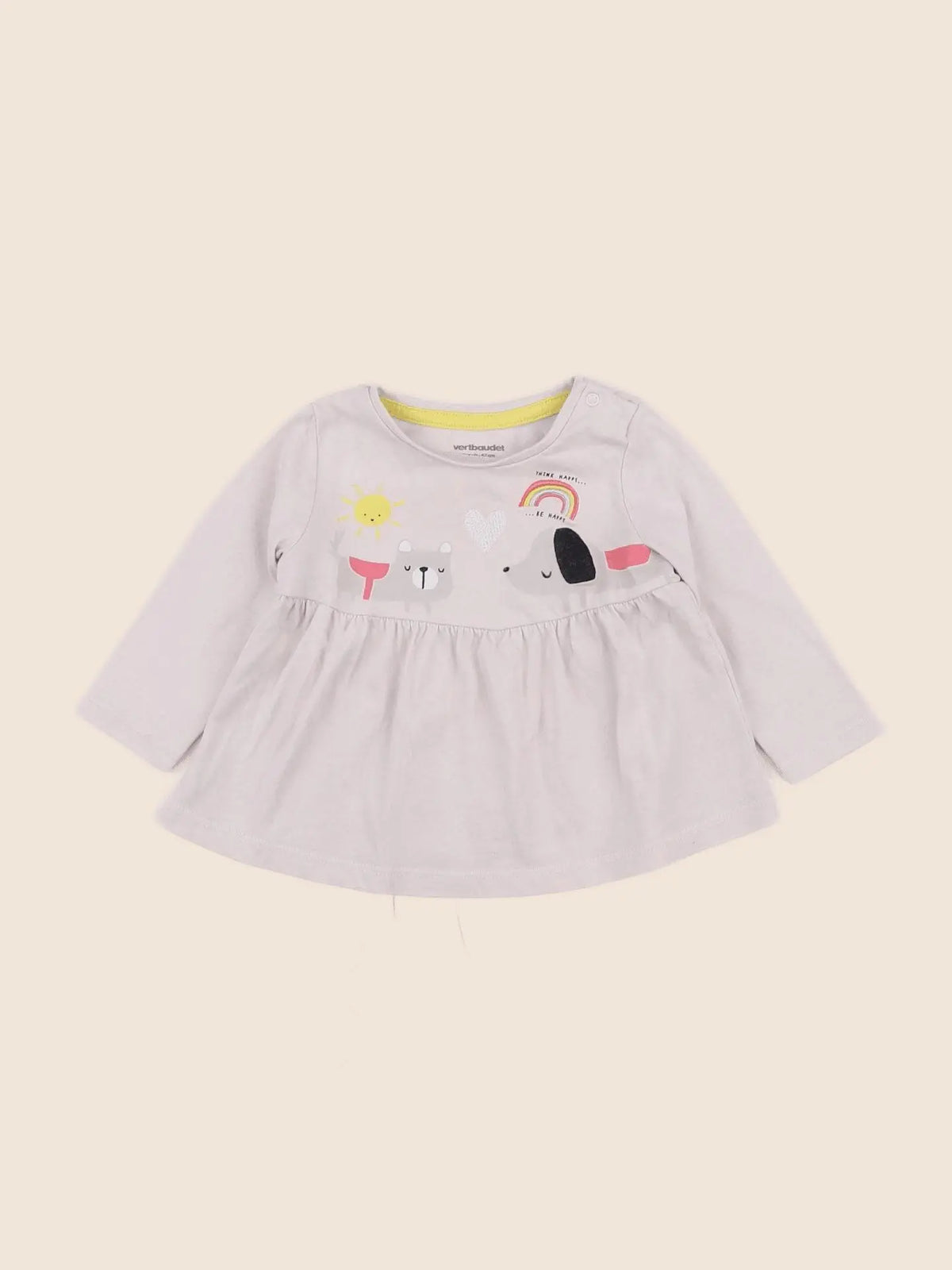 Vertbaudet - tee-shirt rose - 6 mois