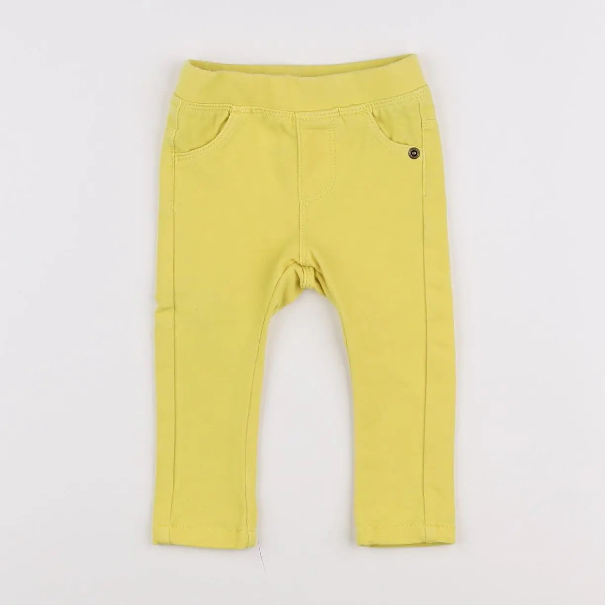 Vertbaudet - jegging jaune - 6 mois