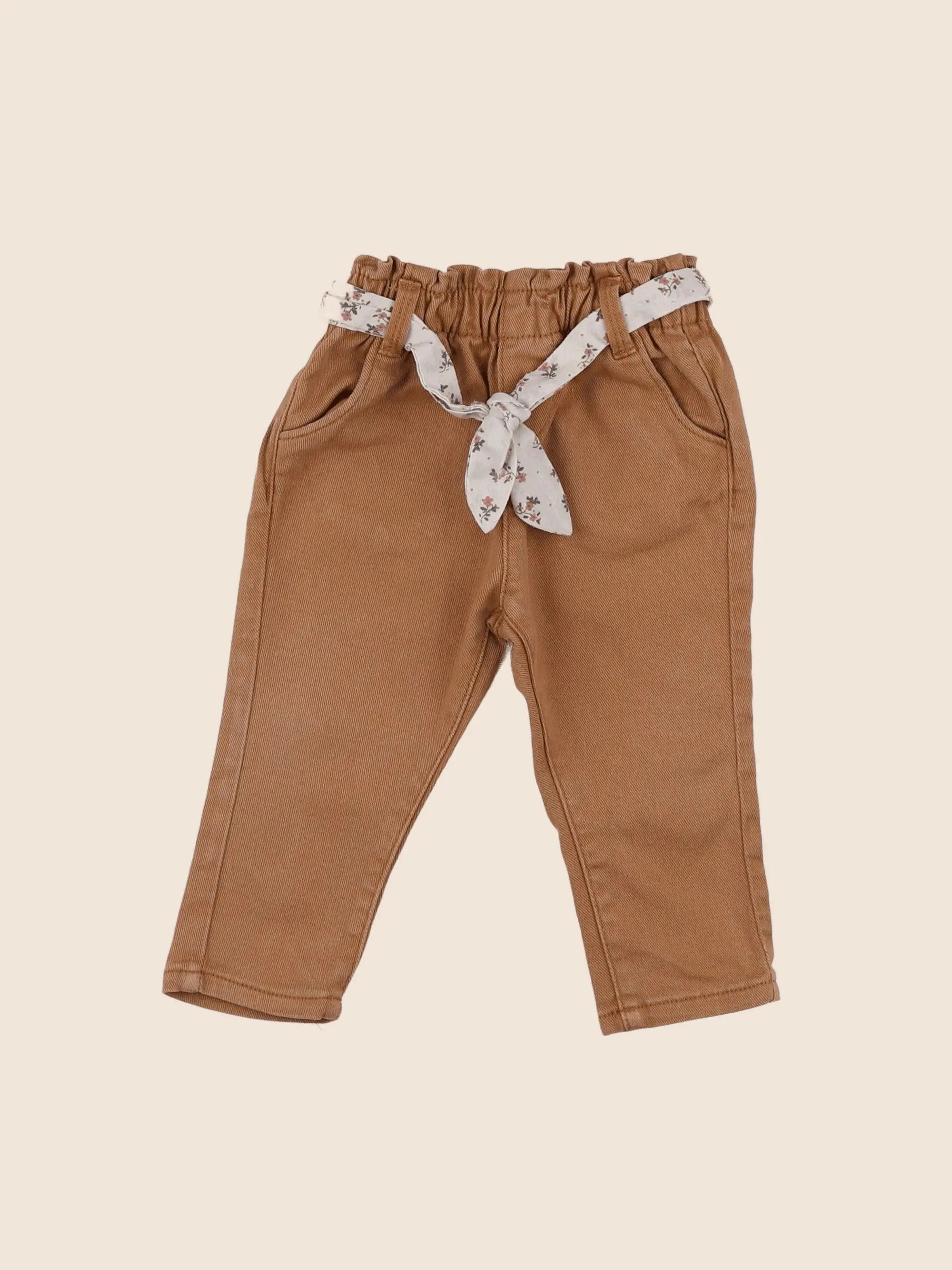 Vertbaudet - pantalon marron - 12 mois