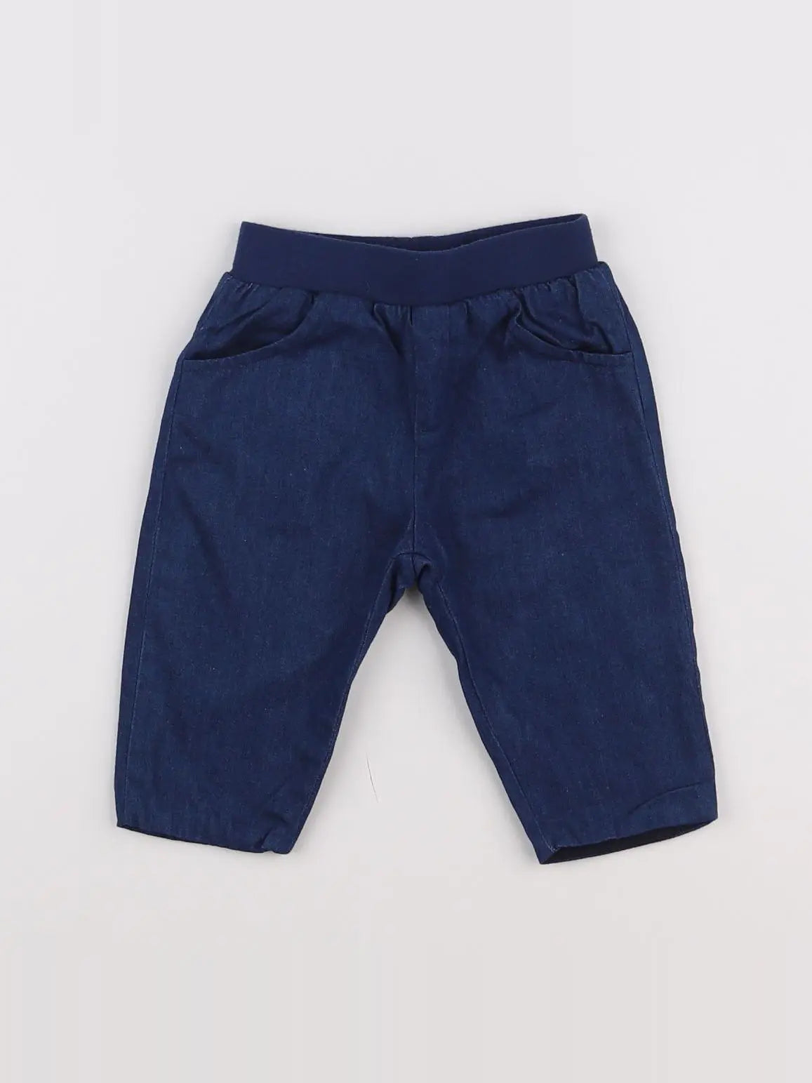 Jacadi - pantalon doublé bleu - 6 mois